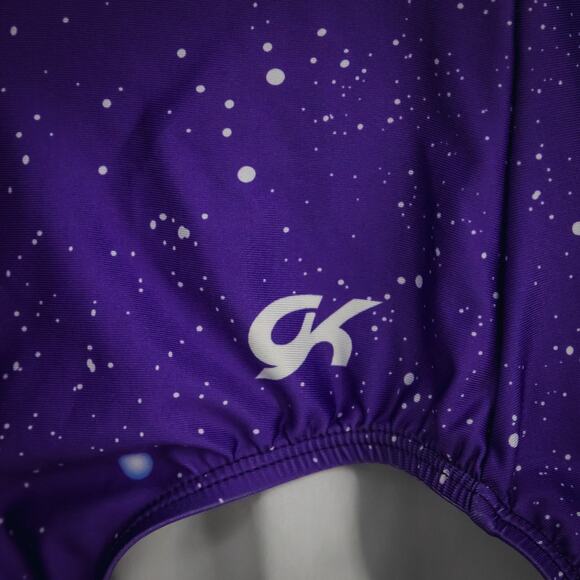 GK Size AS Adult Small Purple Print Gymnastics Sleeveless Leotard Set Lot of 2 - Picture 6 of 9